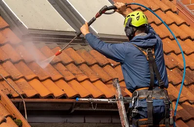 Démoussage et hydrofuge de toiture à Plufur